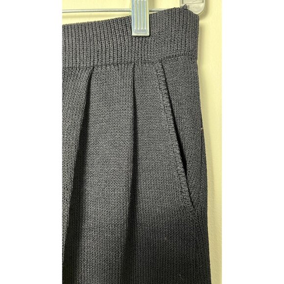 ST. JOHN SEPARATES BLACK SANTANA KNIT TAPERED BLACK PANTS 8 - Picture 3 of 7